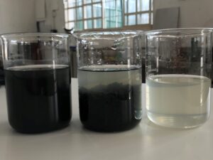 Teste de Eficâcia da filtração do bag geotêxtil